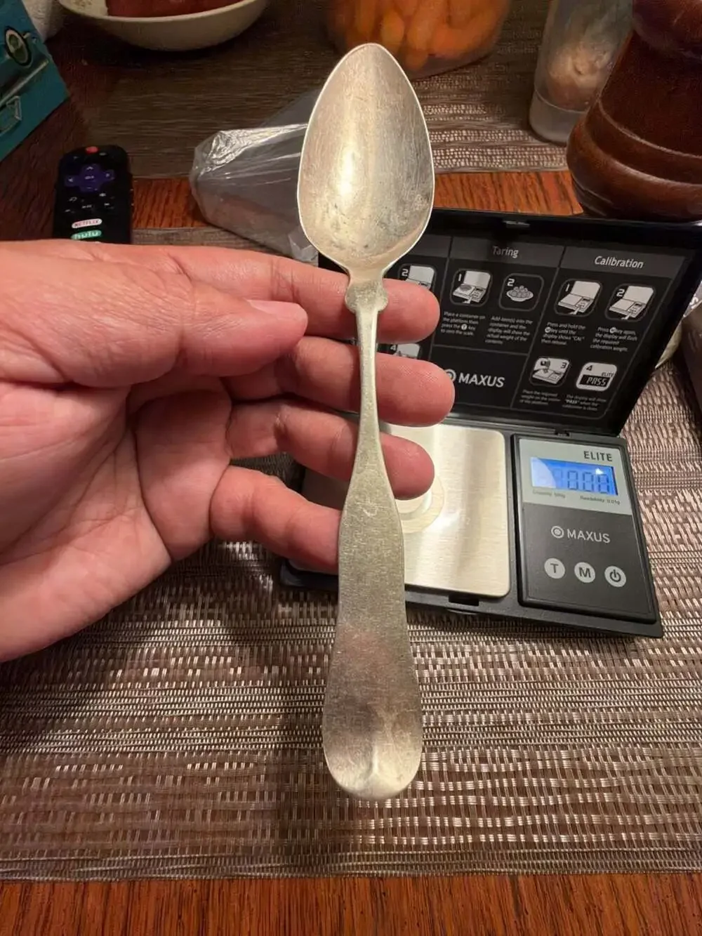 Antique H.C. Foster American Coin Silver Spoon with Monogram